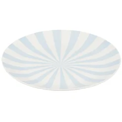 Gifi Assiette à dessert porcelaine rayure bicolore Ø16cm