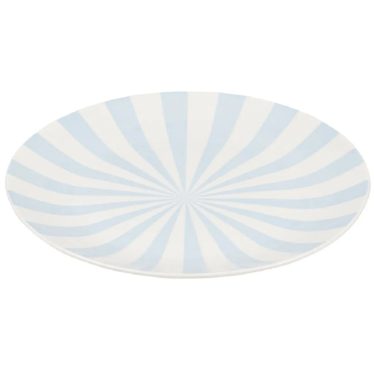 Gifi Assiette à dessert porcelaine rayure bicolore Ø16cm