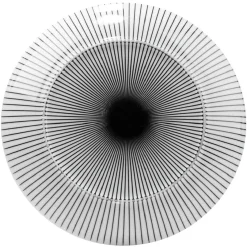 Gifi Assiette à dessert rayure noire et blanche