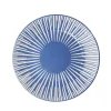 Gifi Assiette à dessert Rio en faïence bleu et blanc Ø19cm