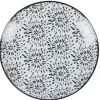Gifi Assiette à dessert ronde blanche et noire Sara