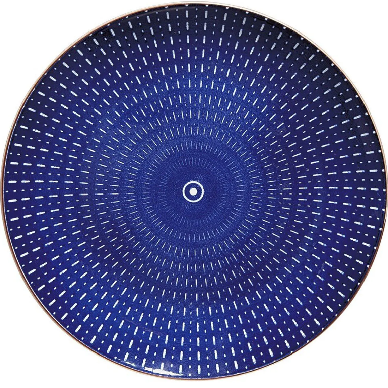 Gifi ASSIETTE À DESSERT RONDE BLEU ET BLANC