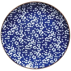 Gifi ASSIETTE À DESSERT RONDE BLEU ET BLANC