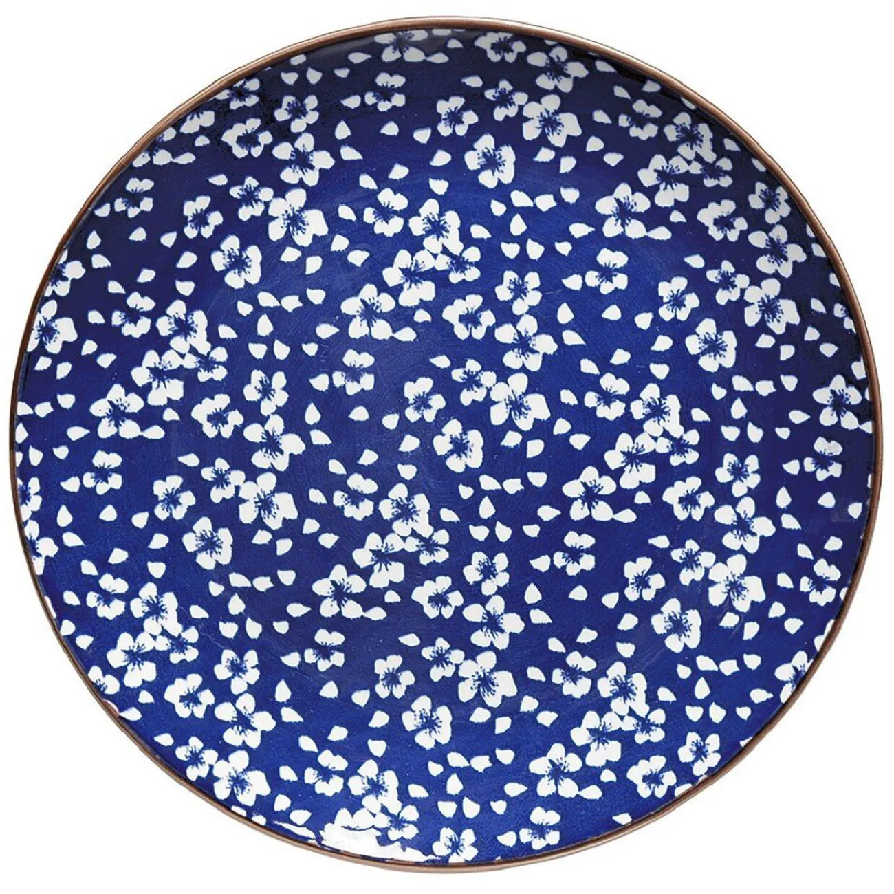 Gifi ASSIETTE À DESSERT RONDE BLEU ET BLANC