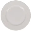 Gifi Assiette à dessert ronde céramique rebord embossé uni blanc