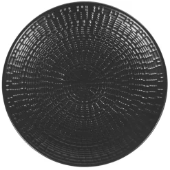 Gifi Assiette à dessert ronde faïence design Zebra noir