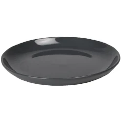 Gifi Assiette à dessert ronde grise unie