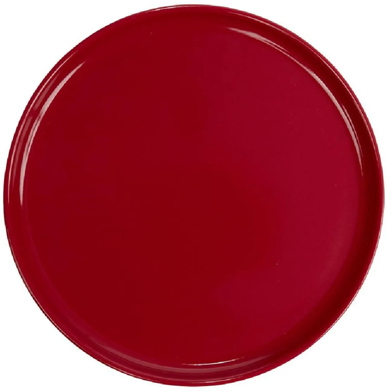 Gifi Assiette à dessert ronde Nordic porcelaine rouge