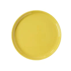 Gifi Assiette à dessert ronde Oslo jaune moutarde
