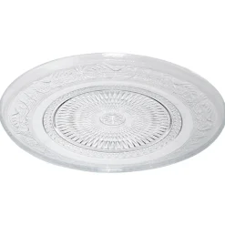 Gifi Assiette à dessert ronde transparente ciselée