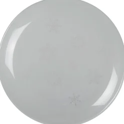 Gifi Assiette à dessert transparente design flocon