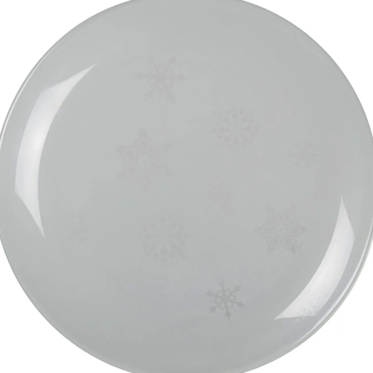 Gifi Assiette à dessert transparente design flocon