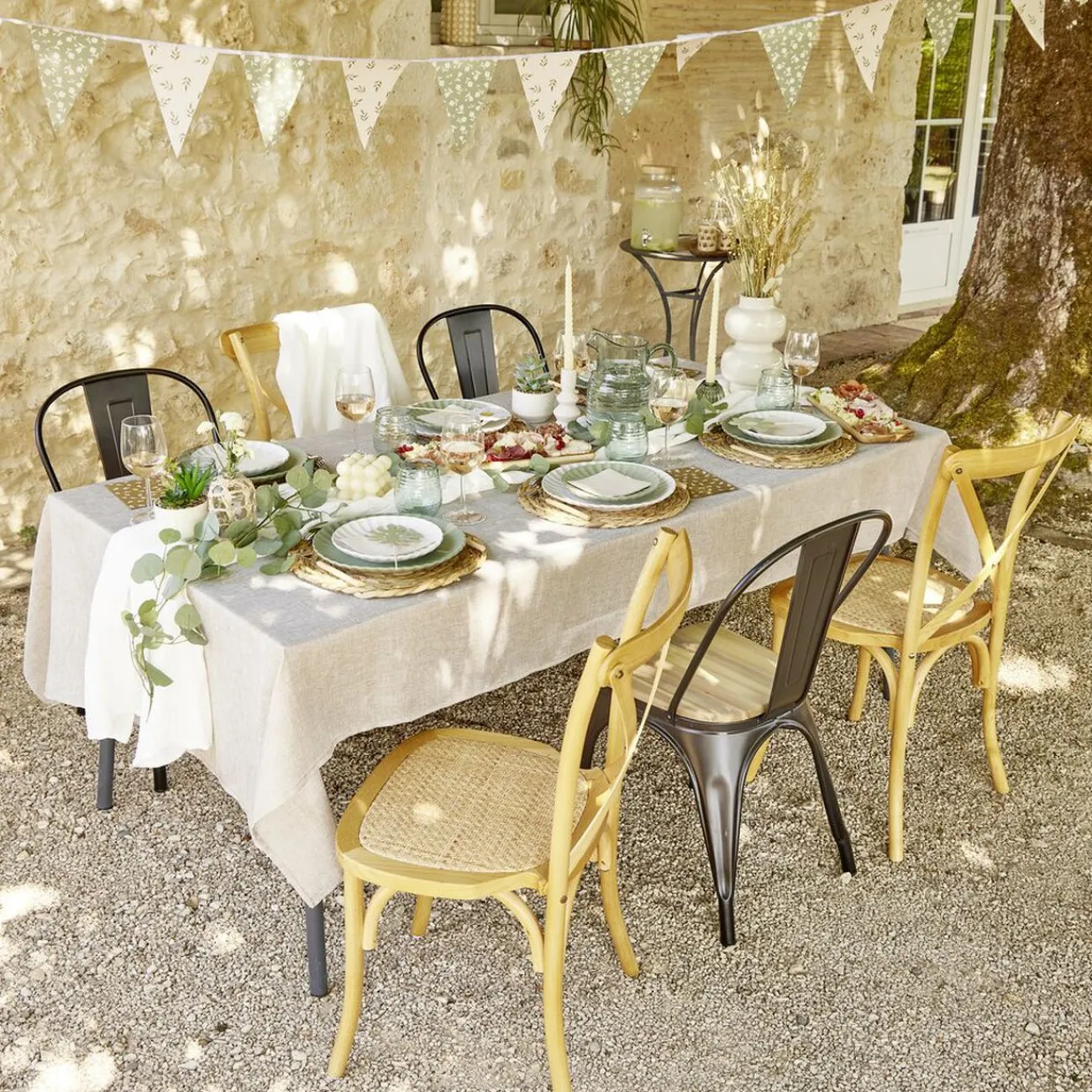 Gifi Assiette à dessert Venise en faïence blanche Ø20cm