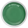 Gifi Assiette à dessert verte contour blanc inscription Le marché
