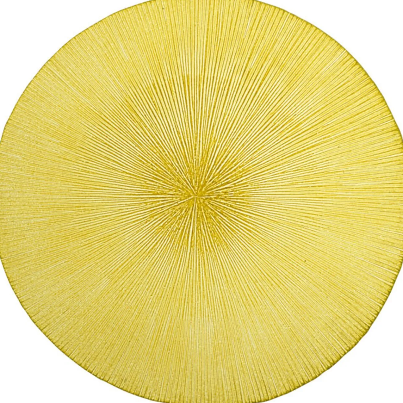 Gifi Assiette à dessert verte verre strié