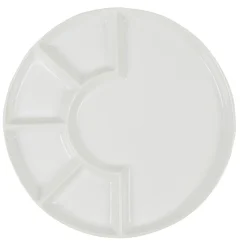 Gifi Assiette à fondue barbecue blanche