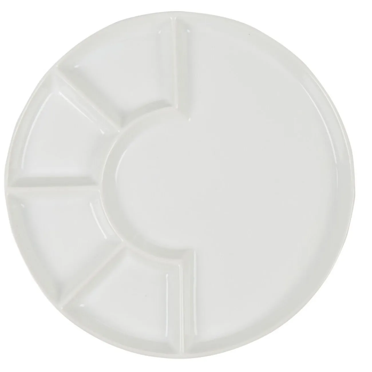 Gifi Assiette à fondue barbecue blanche