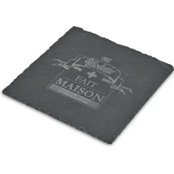 Gifi Assiette carrée ardoise "Chez Violette"