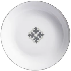 Gifi Assiette creuse blanche carreau de ciment motif flocon
