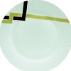 Gifi Assiette creuse blanche décor lignes