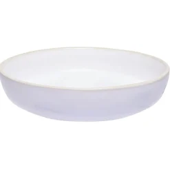 Gifi Assiette creuse en faïence blanc avec liseré crème