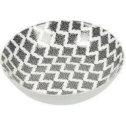 Gifi Assiette creuse en porcelaine motif intérieur et extérieur coloré