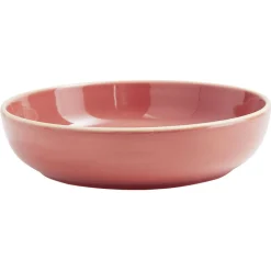 Gifi Assiette creuse faïence Terracotta avec liseré crème