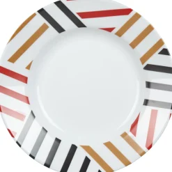 Gifi Assiette creuse Luminarc blanc rayures contemporaines Balnea