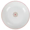 Gifi Assiette creuse ronde motif géométrique rouge gris campagne