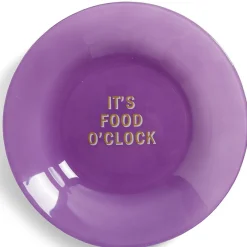 Gifi Assiette creuse verre coloré avec message Ø23cm - 3 modèles