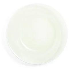Gifi Assiette creuse verre vert transparent liseré blanc Ø23cm