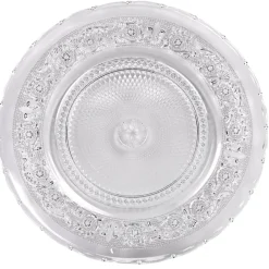 Gifi Assiette de présentation ronde transparente ciselée
