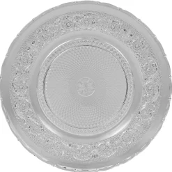 Gifi Assiette de présentation ronde transparente ciselée