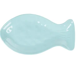 Gifi Assiette en forme de poisson bleu
