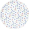 Gifi Assiette plastique blanche à pois multicolores