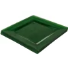 Gifi Assiette plastique plate carrée unie vert x 10