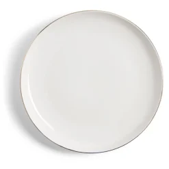 Gifi Assiette plate blanche bordure dorée Ø27cm