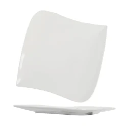 Gifi Assiette plate carrée blanche