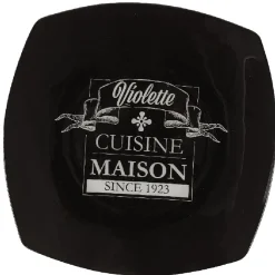 Gifi Assiette plate carrée noire design dessert maison