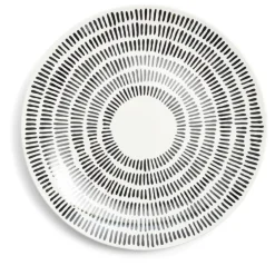 Gifi Assiette plate Dakar porcelaine noir et blanc Ø27cm