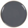 Gifi Assiette plate en faïence grise forme ronde