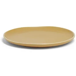 Gifi Assiette plate en faïence jaune Ø27xH1,7cm