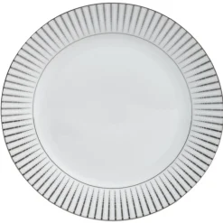 Gifi Assiette plate en porcelaine motif argenté
