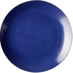 Gifi Assiette plate en porcelaine décor bleu Ø 27 cm