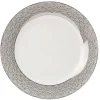 Gifi Assiette plate en porcelaine motif argenté
