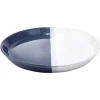 Gifi Assiette plate faïence blanc et gris Ø26cm