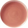 Gifi Assiette plate faïence Terracotta avec liseré crème