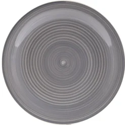 Gifi Assiette plate gris effet spirale x4