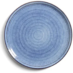 Gifi Assiette plate grès bleu Ø27,5cm