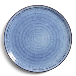 Gifi Assiette plate grès bleu Ø27,5cm